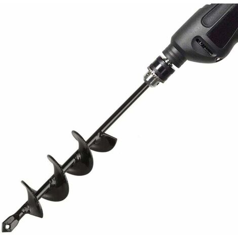 SNQ – Mèche pour tarière 4×22cm – Acier haute résistance pour sols durs – Compatible avec perceuses 9,5mm – Outil de plantation efficace