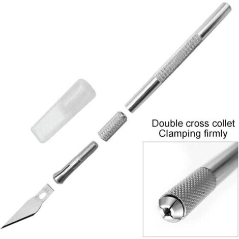 Ensemble Scalpel, Precision Cutter Scalpel avec 10 lames, Couteau pour Loisirs Créatifs, Cutter de précisioncouteau artisanal pour l'artisanat Découpe de Travail d'art Bricolage Sculpture