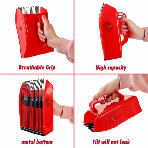 Cueilleur De Baies Avec Peigne Métal Et Poignée - Pour Myrtilles, Framboises, Mûres…, Plastique Robuste, Lavable - 13