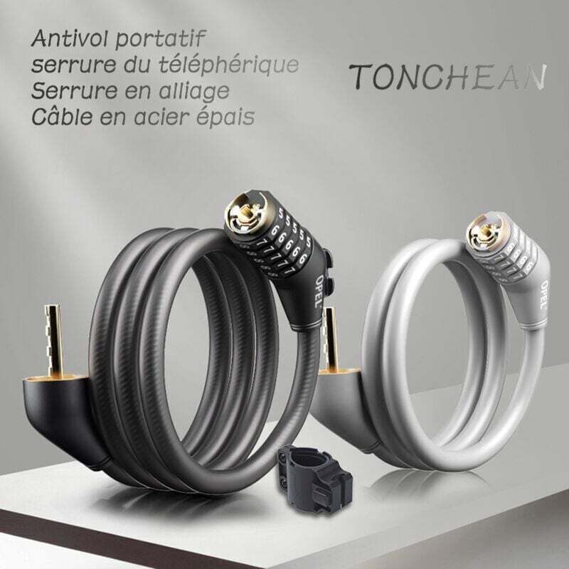 Antivol Cadenas de moto Noir 2 metres Diam 22mm Master Lock 8218DPS 2m