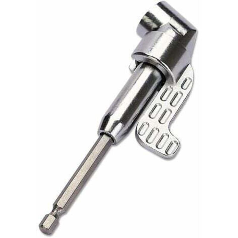 Renvoi D'angle Sun Flower Visseuse Coudée 1/4" Renvoi D'Angle 105° Tige Hexagonale Tournevis De Vissage(argent Embout Perceuse