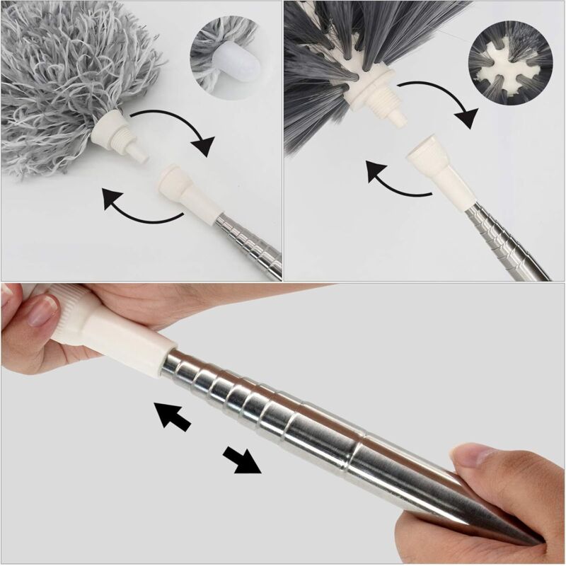 Lingette Nettoyante,Plumeau Télescopique En Chenille Microcarence