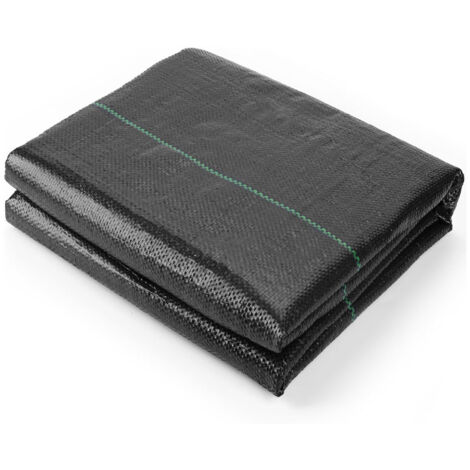 1 x 20 m de tissu de paillis géotextile anti-mauvaises herbes tissé en fibre de polypropylène perméable à l'eau, résistant aux UV et anti-régénération (1/4)