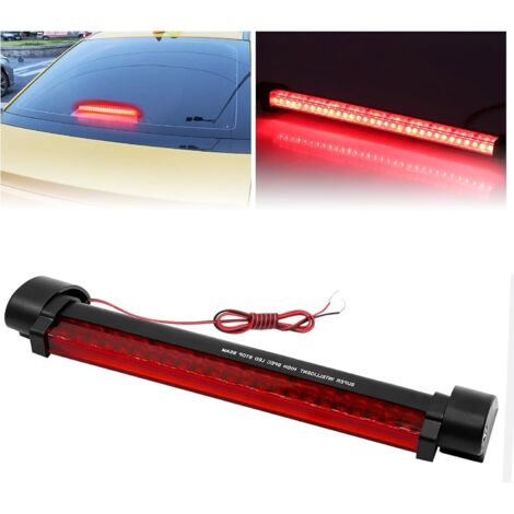 Troisième feu stop à LED - Feu stop central surélevé, barre de remorquage rouge 24LED 21.5cm, troisième feu arrière 12 V, 1 pièce (1/4)