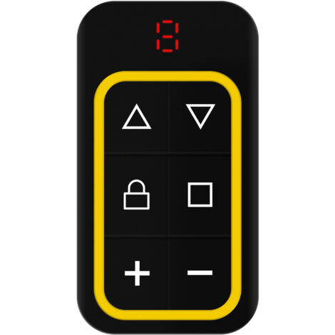 Télécommande de porte de garage multifréquence 8 canaux, 2 pièces, 430,5 MHz, duplicable, identification automatique, jaune (1/4)