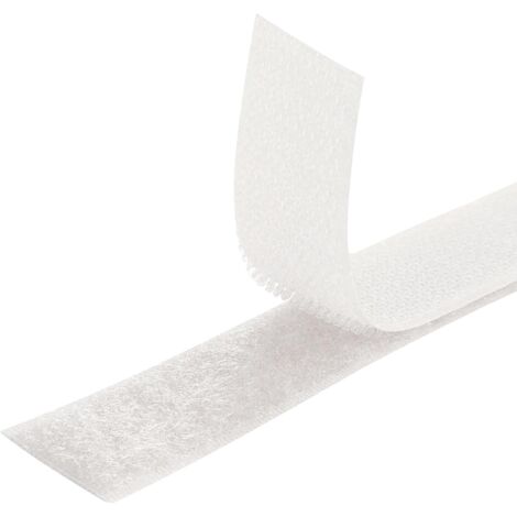 Velcro [Blanc] Ruban de couture double face [3 m x 25 mm] Velcro [Non autocollant] Super résistant et durable pour la couture, les vêtements, l'artisanat et le bricolage