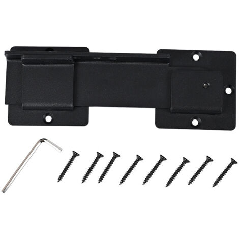 Loquet de portail basculant de 5,5 pouces avec 3 trous, robuste en acier au carbone pour clôture extérieure en bois, double loquet réglable à 180° pour portail battant coulissant, porte de grange