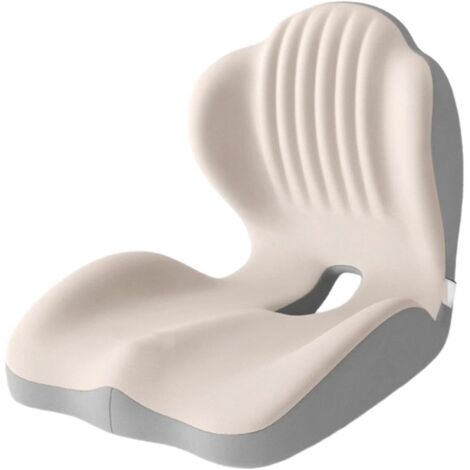 Coussins de siège intégrés en mousse à mémoire de forme en L, coussin de dossier et d'assise 2 en 1 avec soutien lombaire, support ergonomique en L avec base antidérapante, respirant et pour voiture,