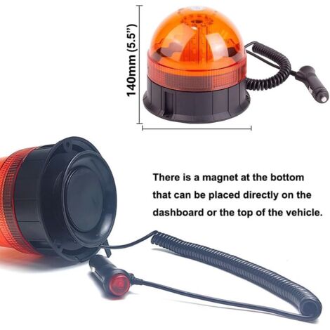 1 PCS Gyrophare LED, Girophare LED Vehicule, Éclairage de Secours 1 PCS Gyrophare LED, Girophare LED Vehicule, Éclairage de Secours