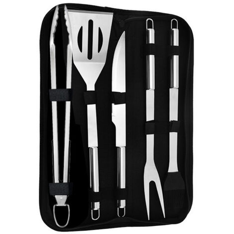 Ensemble d'Outils De Barbecue, Kit Ustensiles De Barbecue, Acier Inoxydable Barbecue Outils, Ustensiles de Barbecue Portables - Barbecue Ensemble d'outils pour Extérieur/Camping/Jardin (1/4)
