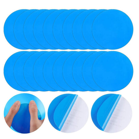 20 Pièces Rustine Piscine, Piscine Patch Kit De Réparation, Piscine Kit De Réparation, Réparation Plastique Correctifs Auto-adhésives Rustine pour Piscines Gonflables Bateaux, Bleu (1/4)