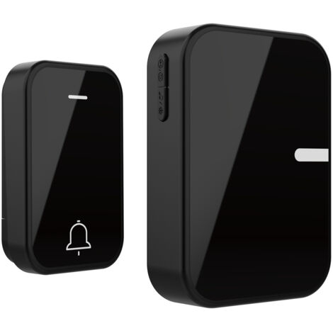 Génération auto-étendue à longue distance Volume Dingdong étanche à la maison sans fil sans fil Couleur de porte sans fil à 150 m de la porte populaire de la maison (noir) (1/4)