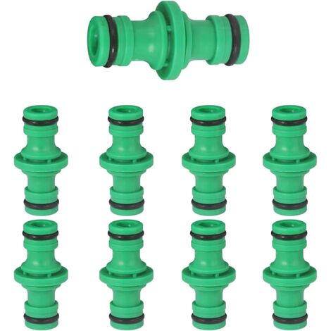 Raccord 1/2" - Double fiche - Raccord de tuyau de jardin - Pour raccorder des tuyaux, outils de jardin, tuyaux (8 pièces) (1/4)
