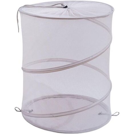 Panier à linge pliable en maille, panier à linge pliable, sac de rangement pour vêtements, panier à cordon portable, sac de rangement pour garde-robe, panier de maison, boîte 45 x 45 cm (1/4)