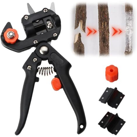 Ciseaux de greffe professionnels, ciseaux de jardinage, pinces de greffe d'arbres, kit de greffe de jardin pour vigne de brindilles d'arbres fruitiers (1/4)