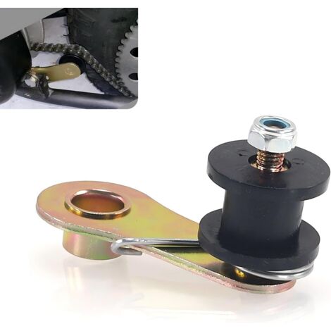 1 tendeur de chaîne automobile, accessoire automobile en métal robuste et durable, pignon tendeur de chaîne robuste, universel pour VTT 110CC, 125CC, 140CC (noir) (1/4)