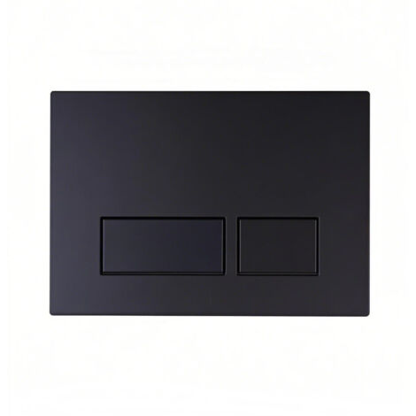 Panneau d'actionnement à double chasse d'eau avec bouton carré, bouton de réservoir de toilette dissimulé, noir (1/4)