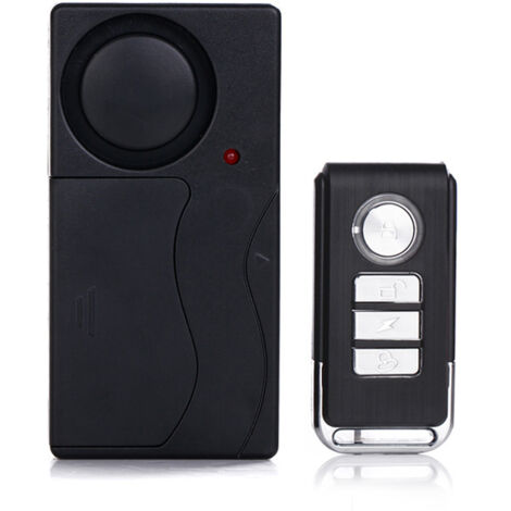 Alarme vibrante sans fil, adaptée aux vélos/motos/voitures/véhicules/portes et fenêtres, volume de 110 dB (télécommande incluse).