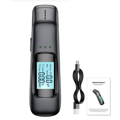 Testeur d'alcoolémie, moniteur de conduite en état d'ivresse professionnel de haute précision, moniteur d'alcoolémie portable, écran numérique LCD (1/4)