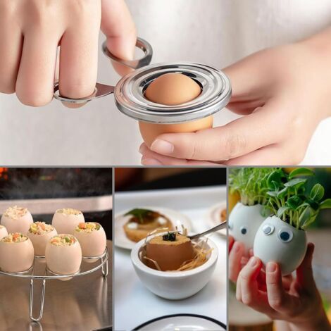 Coupe-œufs Multifonction - Outil Pour Ouvrir Les œufs Durs, Couper Fruits Et Légumes, En Acier Inoxydable - 9