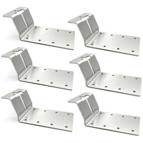 Support de poteau en T en 6 pièces, support de montage vertical d'angle pour poteaux de clôture en forme de T. (1/4)
