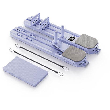 Planche de Pilates, planche abdominale multifonctionnelle, ensemble de planches de fitness 6 en 1, entraîneur abdominal amovible, planche de pompes multifonctionnelle, bande de résistance, minuterie L