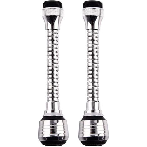 2 Pièces Rallonge Robinet,Filtre D'extension Pivotant,Extension de Douche de Robinet ,360°Réglable Bec Diffuseur Filtre, Deux Modes Réglable,pour éviers de Cuisine, Salle de Bain (1/5)