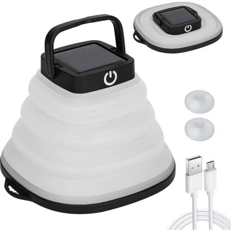 Camping Light Lantern, Lampe LED à énergie solaire Lanterne LED pliable Lampe de camping 3 modes de gradation Lampe de poche Lampe de camping pour camp à la maison Randonnée Pêche Urgences (1/5)