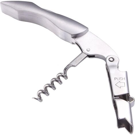 Tire-Bouchon Sommelier 3 En 1 GWCLEO - Acier Inoxydable Premium Avec Décapsuleur Et Coupe-Foil