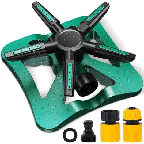 Arroseur de Jardin - Arrosage Automatique Gardena pour Un Arrosage à 360 Degrés à 5 Bras Oscillant - Arroseur Rotatif d'eau avec 20 Buses, Système de D'irrigation Pelouse de Jardin (1/5)