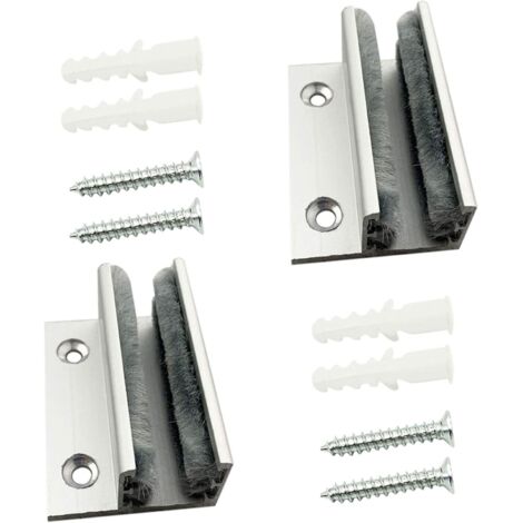 Porte Coulissante en Verre Guide au sol Pince en Verre Support de Tablette en Verre Système de Porte Coulissante 2 Pièces en Alliage (1/5)