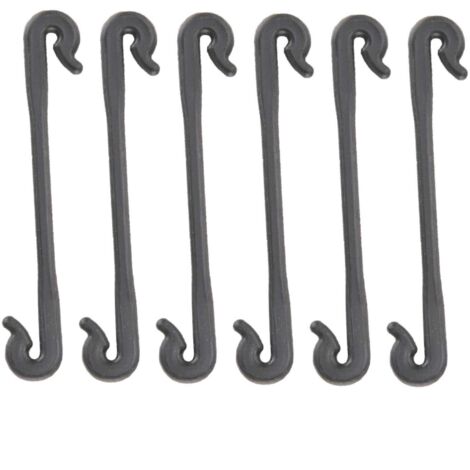 Lot de 100 clips de plantes clips de support de vignes de légumes noirs pour soutenir les tiges de raisin ajuster le jardin réutilisable (1/5)