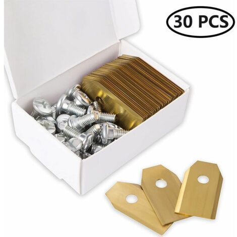 Lames en acier inoxydable de tondeuse robotique de remplacement pour toutes les tondeuses Ă gazon robotis 30 pices (1/5)
