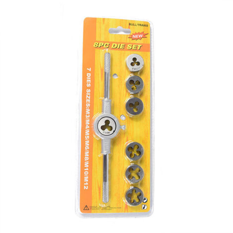 Jeu de clés à molette multifonctions, jeu de clés à molette, jeu de tarauds à vis, Kit d'outils manuels de coupe , 8pièces (1/5)