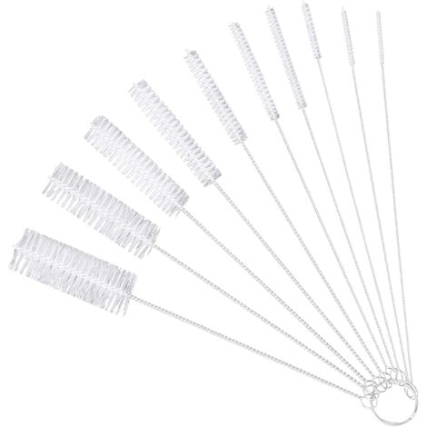 10pcs brosses de tube en nylon pour nettoyer la brosse de nettoyage de bouteille longue brosse de bouteille de long manche (1/5)