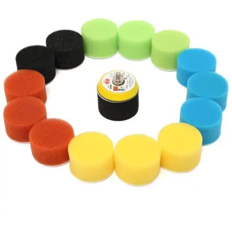 16pcs 2 pouces 50mm Kit de tampons de polissage pour polisseuse de voiture (1/4)