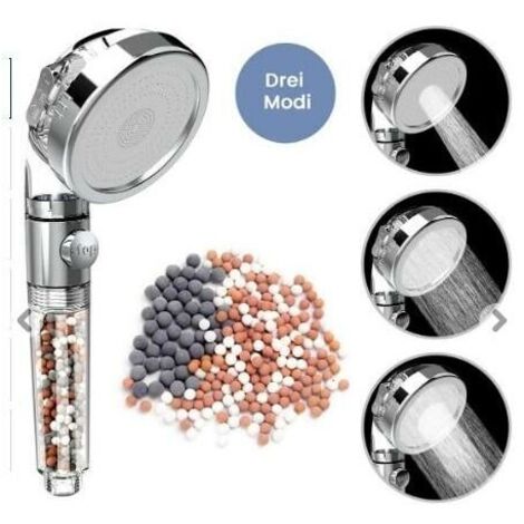 Pommeau de douche à filtration Douchette à haute pression à économie d'eau 3 modes, douche à économie d'eau essentielle pour la maison (1/5)