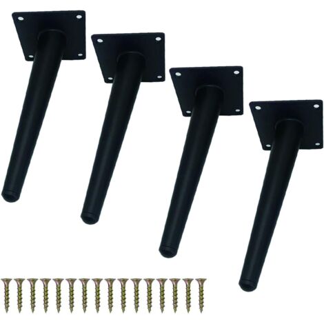 Pieds de meubles Pieds de canapé Pieds de table inclinables Pieds de meubles en métal Pieds de canapé inclinables Pieds de meubles fuselés Pieds de support Armoires de table de chaise 4 pièces (10 cm) (1/5)