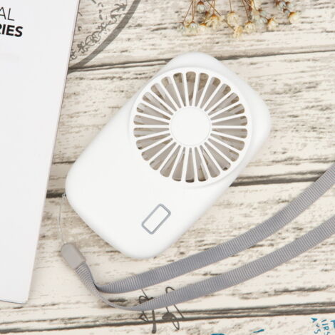 Ventilateur de poche Mini ventilateur Puissant petit ventilateur portable Vitesse réglable USB Rechargeable Refroidissement Blanc (1/5)