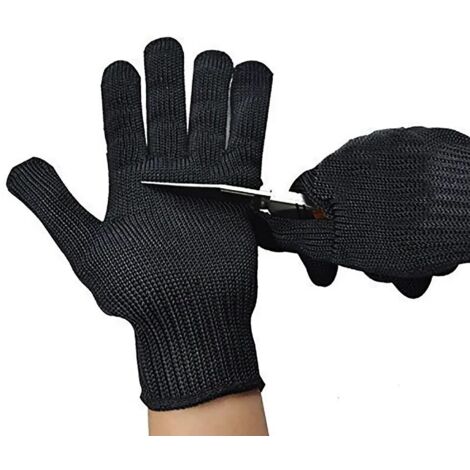 Gants de protection contre les coupures en fil d'acier inoxydable, couteaux de protection contre les coupures, gants de travail respirants (1/5)