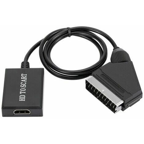 convertisseur hdmi vers péritel adaptateur audio vidéo hd 1080p pour hdmi vers péritel Sky Box Stb (1/5)