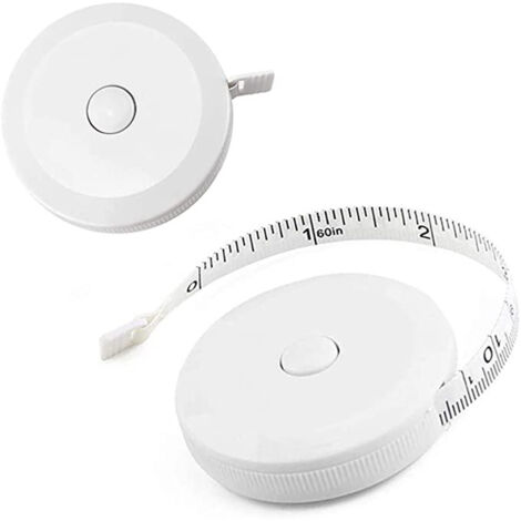 Ruban à mesurer souple 5 pièces Ruban à mesurer souple avec bouton rétractable Double échelle 1,5 m/60 pouces (1/5)