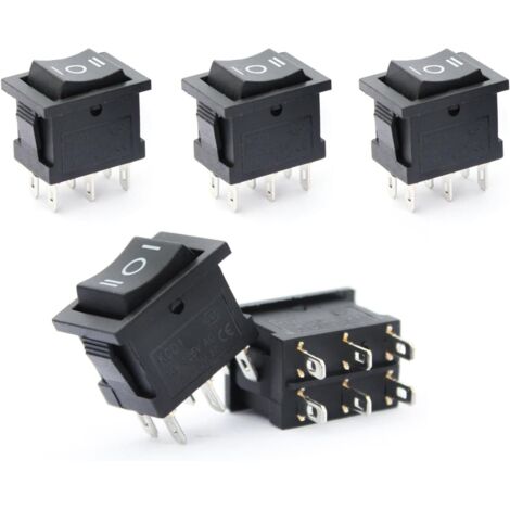 5PCS Boat Rocker Switch on Off on for Car Auto Boat Household Appliances 3 Position 6 Pins (1/5)