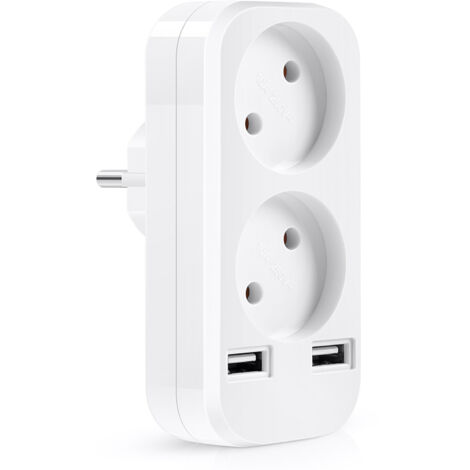Adaptateur de prise de courant double USB 5V 2A de style européen (1/5)