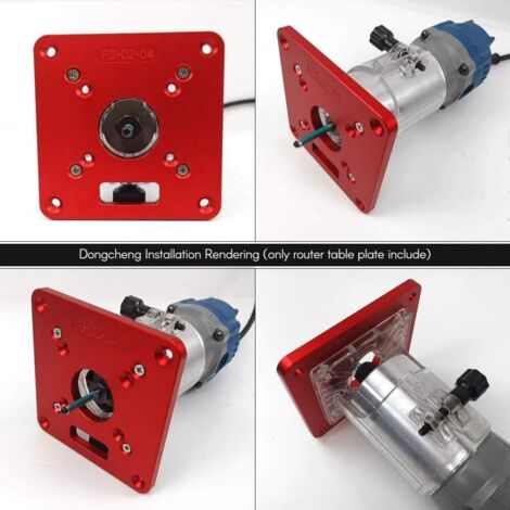 RT0700C Router Table Insert Board, 1201208mm Aluminium Cutting Ring Vis Flip Board pour le travail du bois (1/3)