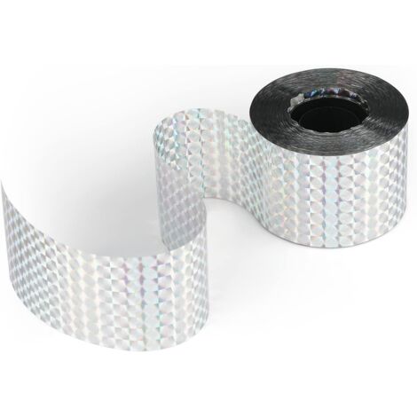 Bande Holographique pour Oiseaux, 4.8CM 80M Ruban Réfléchissant Double Face pour Oiseaux, Ceinture Réfléchissant Anti Oiseaux Pigeon, Bird Scare Tape pour Jardins, Vergers (1/5)