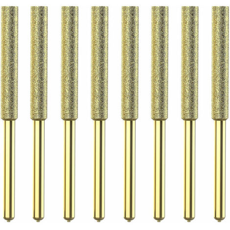 Embouts de tronçonneuse 8 pièces pour affûter les tronçonneuses Lime de tronçonneuse électrique à haute dureté revêtue de titane 4mm