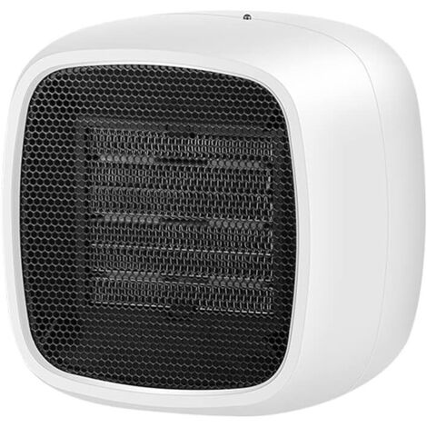 Radiateur soufflant, mini radiateur céramique, radiateur d'appoint portable 2 réglages de chaleur, avec inclinaison oscillante et protection contre la surchauffe blanc 450W, 800W (1/5)