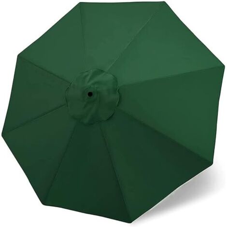 Housse de parasol en polyester Protection UV 3 mètres 8 nervures Housse de parasol d'extérieur vert foncé (1/5)