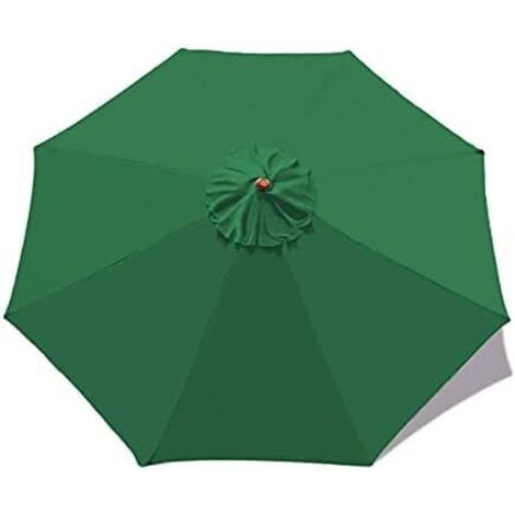Housse de rechange pour parasol - 8 baleines - 3 m - Imperméable - Résistant aux UV - Tissu de rechange (Vert) (1/5)